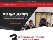 Tablet Screenshot of anthonyoneal.com